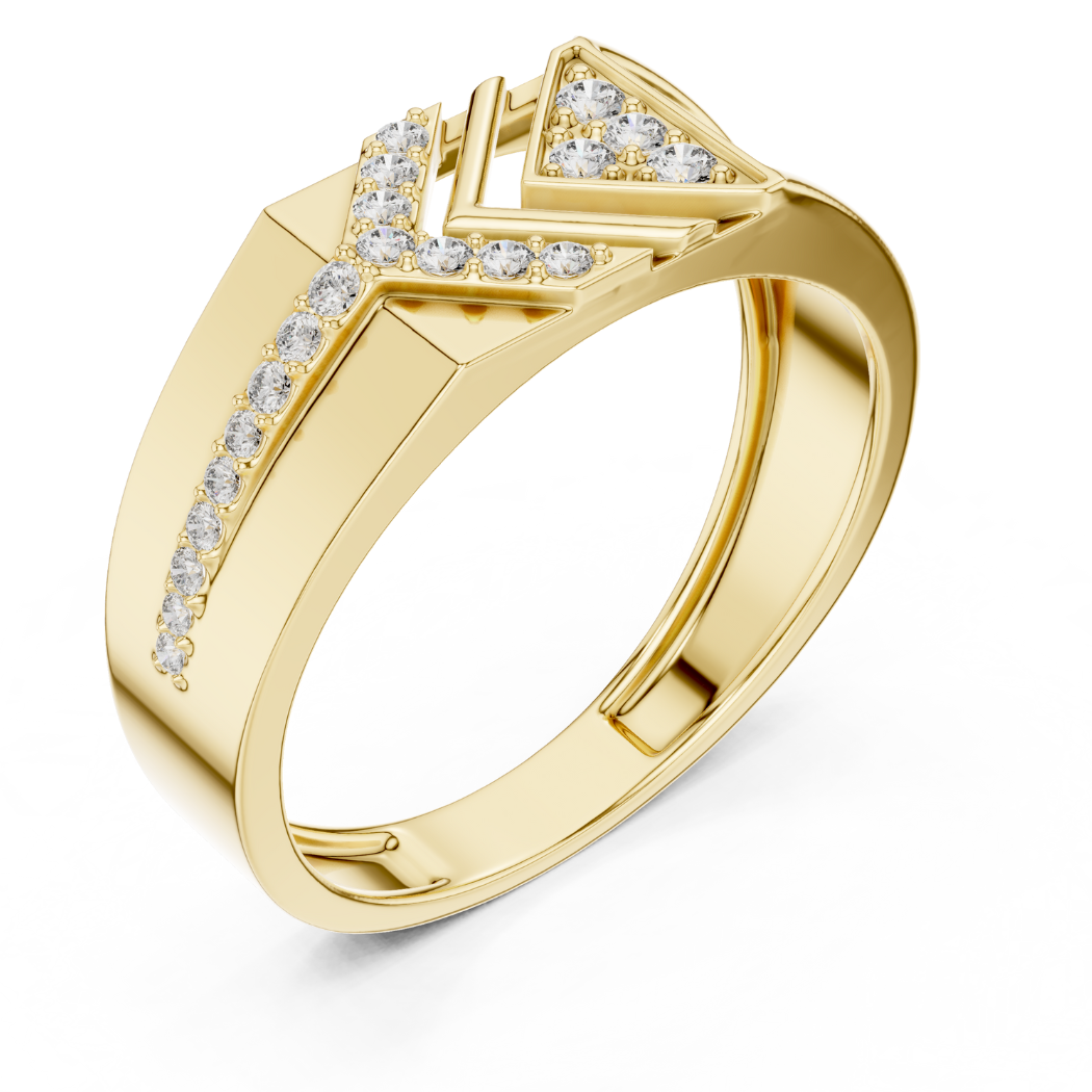 Chevron Arrow Diamond Ring