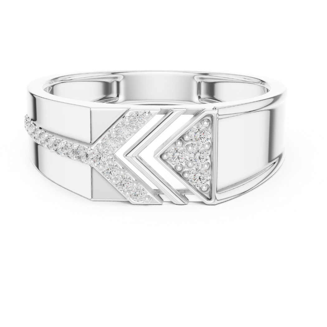 Chevron Arrow Diamond Ring