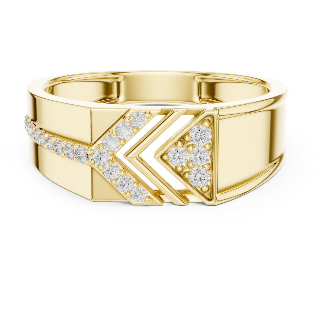 Chevron Arrow Diamond Ring