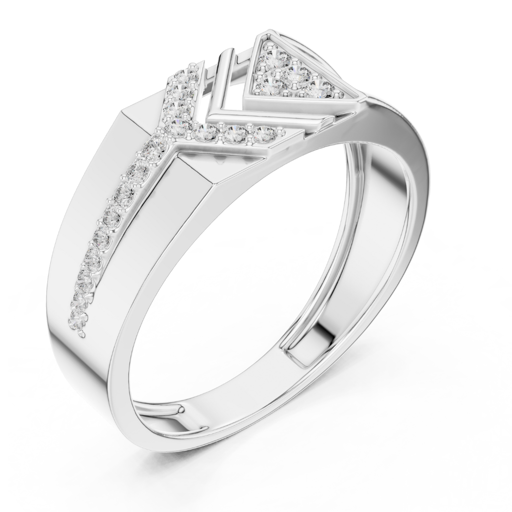 Chevron Arrow Diamond Ring