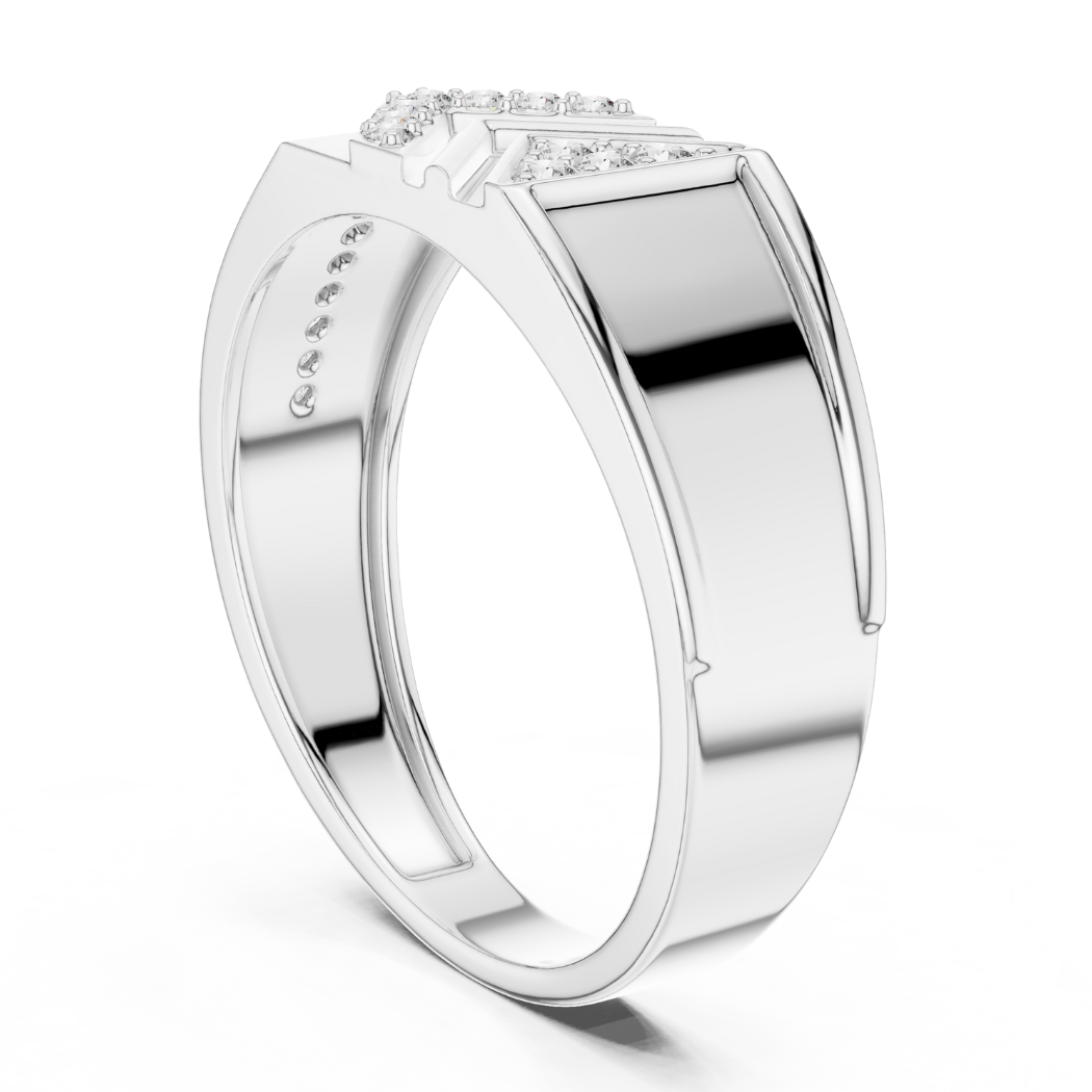 Chevron Arrow Diamond Ring