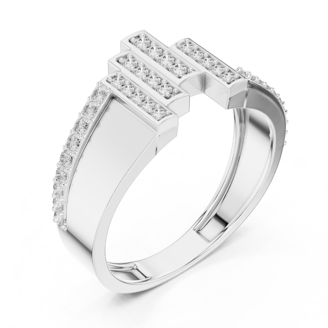 Modern Elevation Diamond Ring