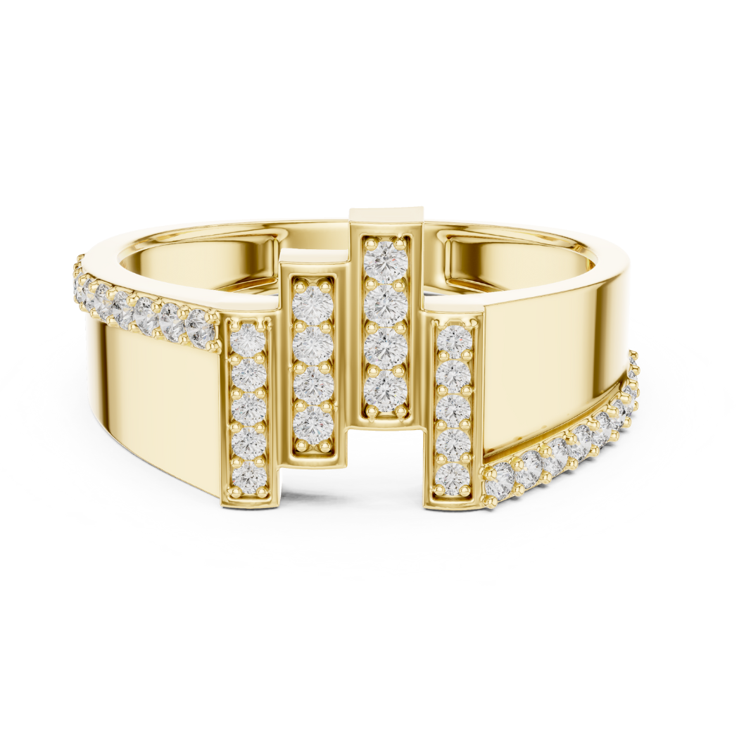 Modern Elevation Diamond Ring