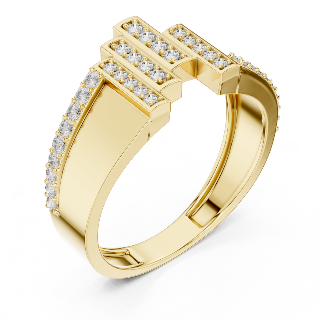 Modern Elevation Diamond Ring