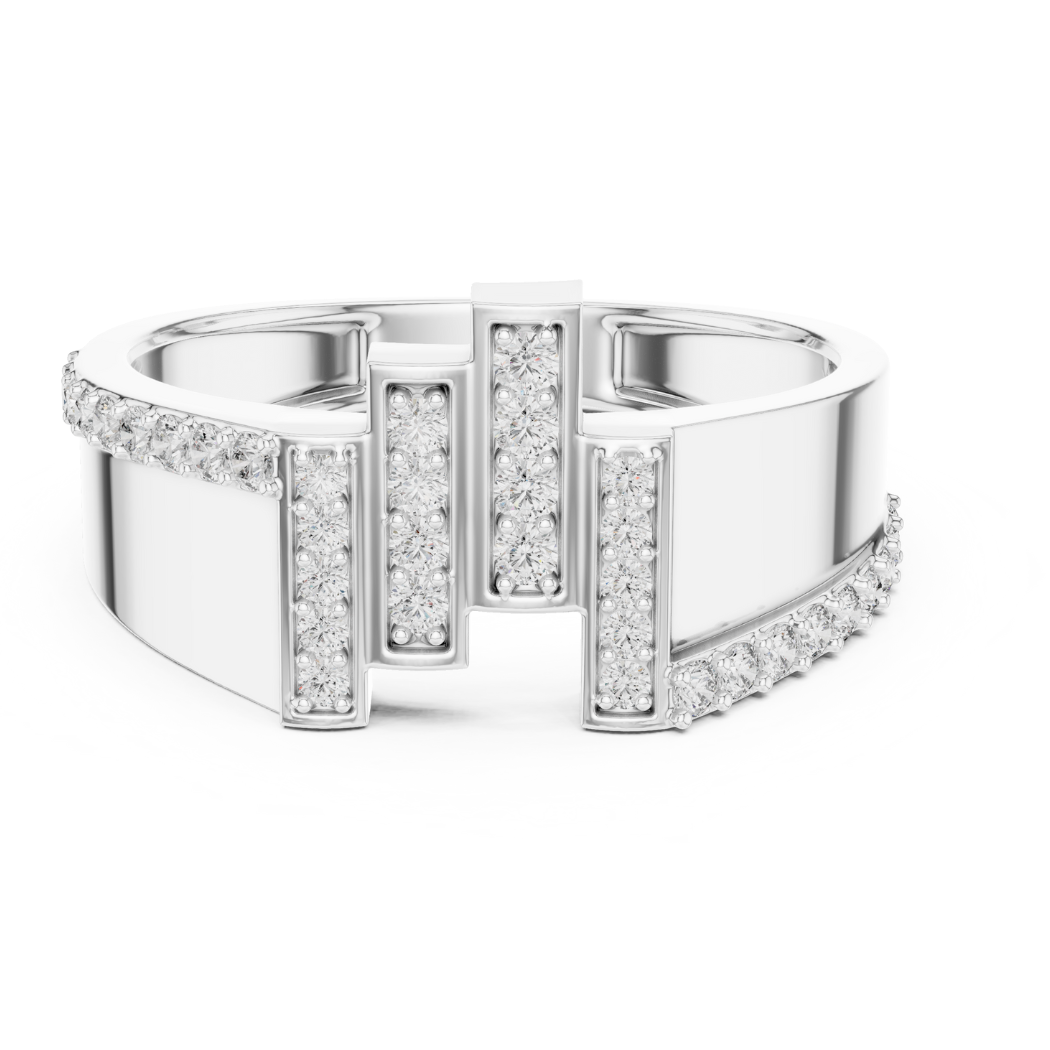 Modern Elevation Diamond Ring