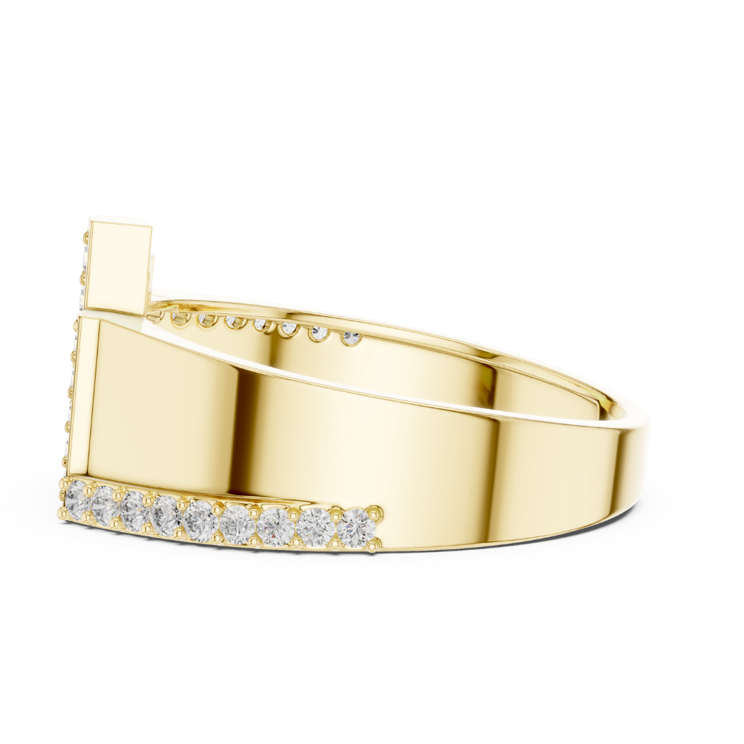 Modern Elevation Diamond Ring