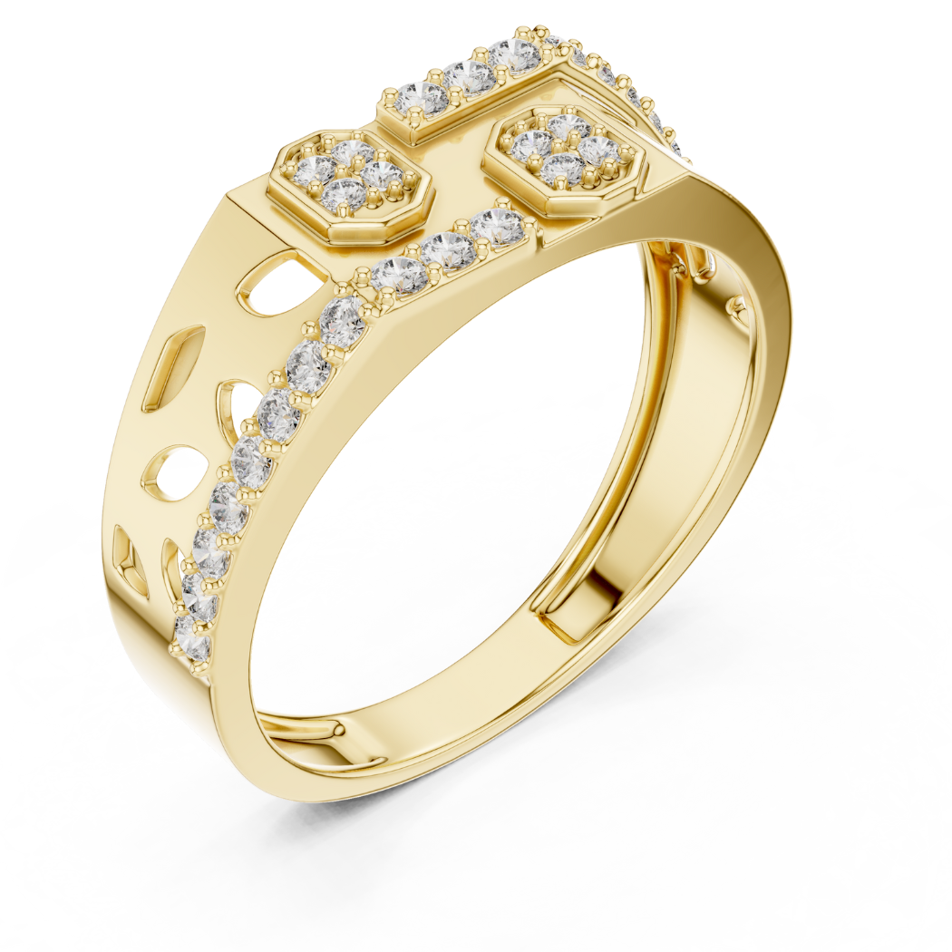 OctaGrid Luxe Diamond Band