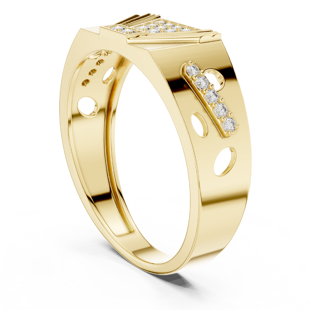 GeoLuxe V-Shine Diamond Ring