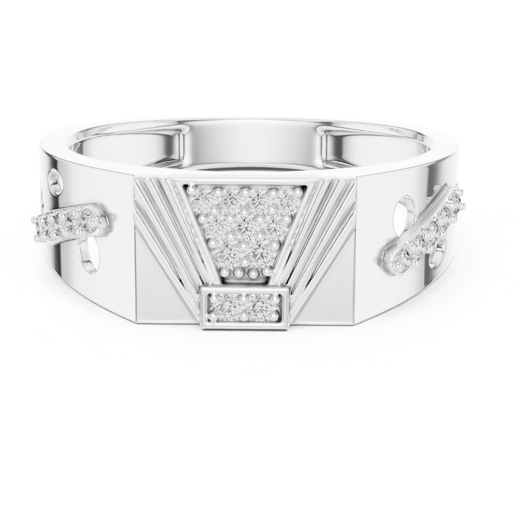 GeoLuxe V-Shine Diamond Ring
