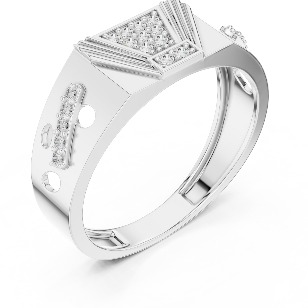 GeoLuxe V-Shine Diamond Ring