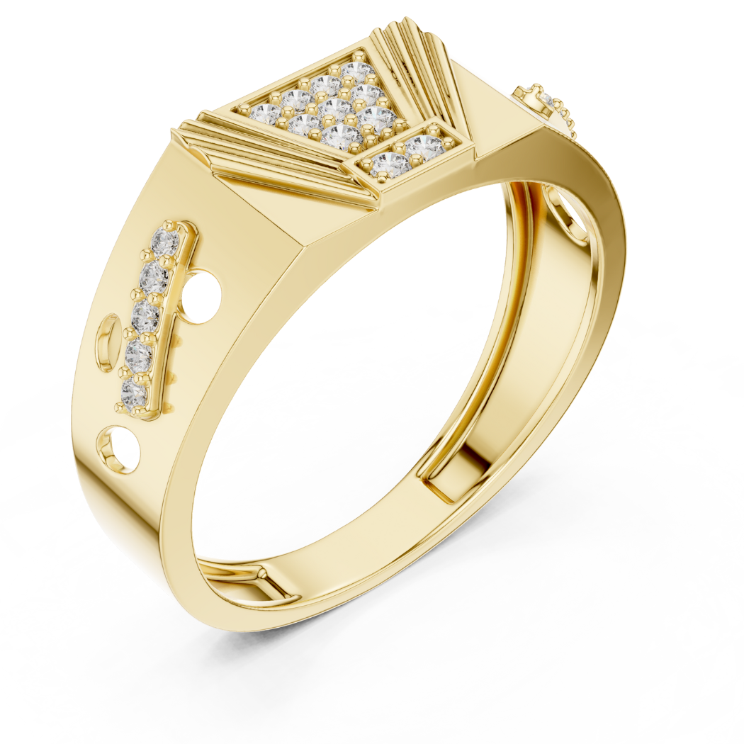 GeoLuxe V-Shine Diamond Ring