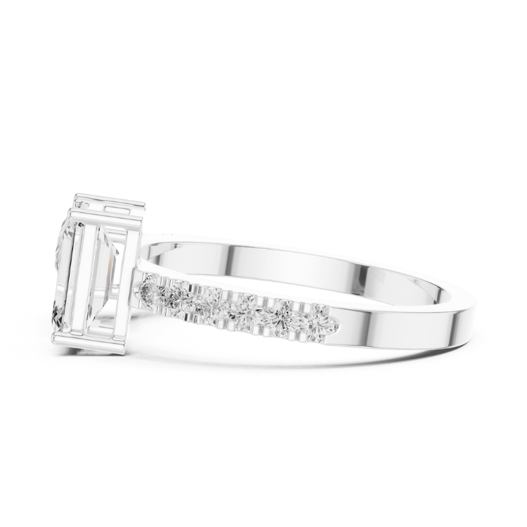 Pear & Emerald Cut Diamond Bypass Ring