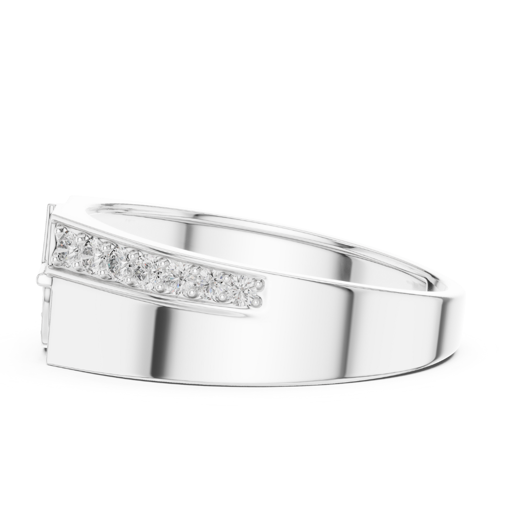 GeoLuxe Circle-Cut Diamond Ring