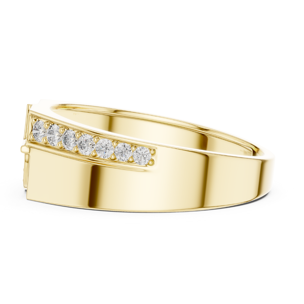 GeoLuxe Circle-Cut Diamond Ring