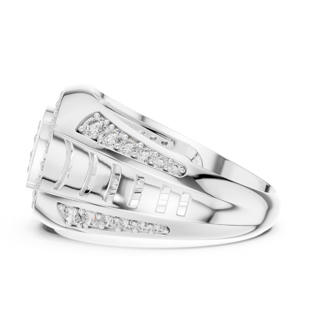 Men’s Diamond Crest Signet Ring