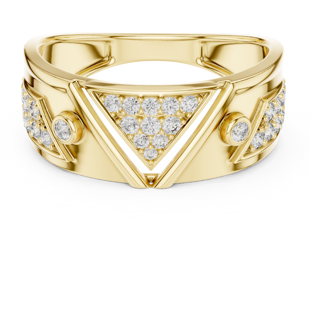 V-Triad Diamond Ring