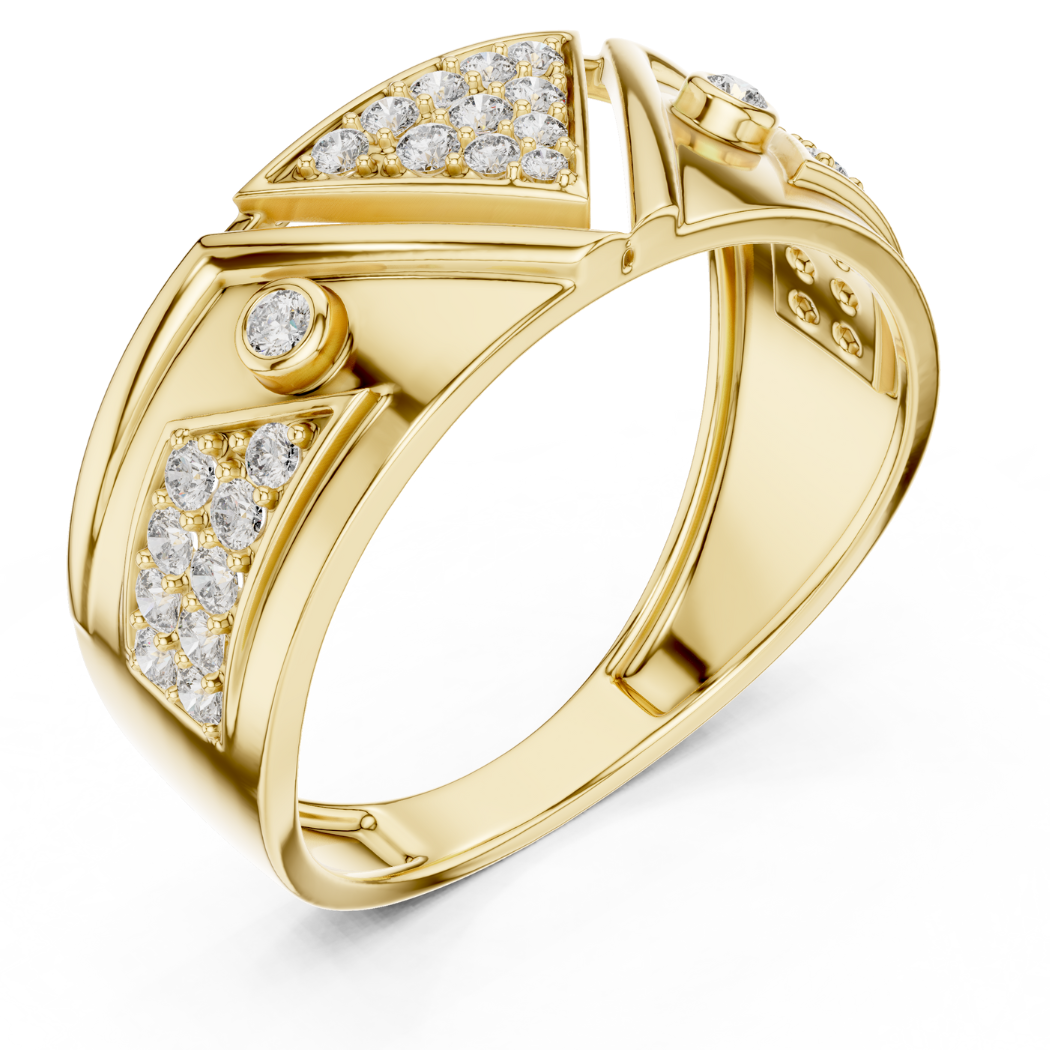 V-Triad Diamond Ring