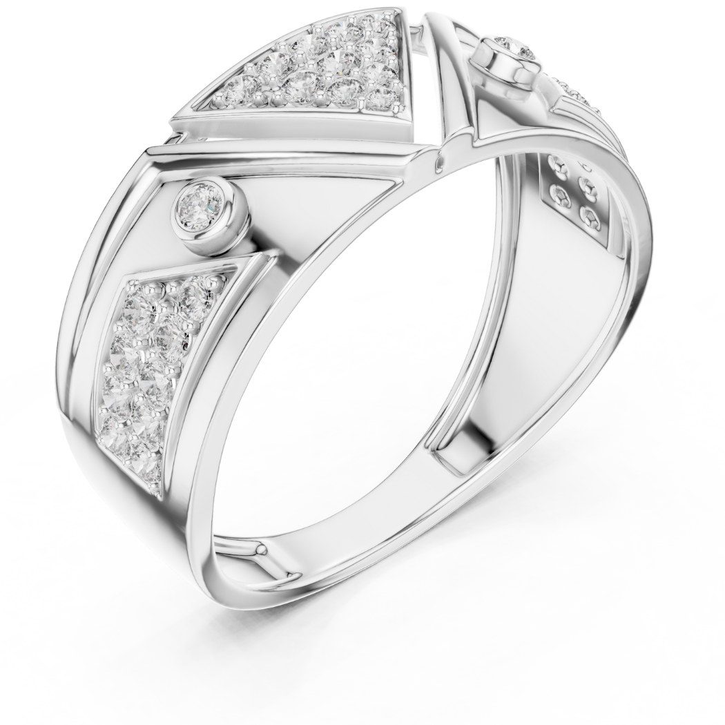 V-Triad Diamond Ring