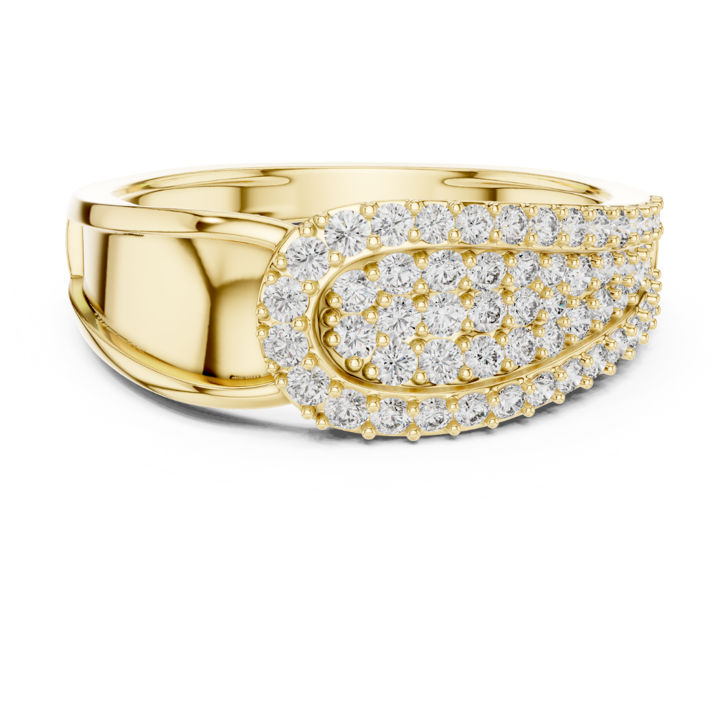 Radiant Swirl Diamond Ring