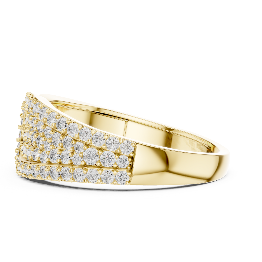 Radiant Swirl Diamond Ring