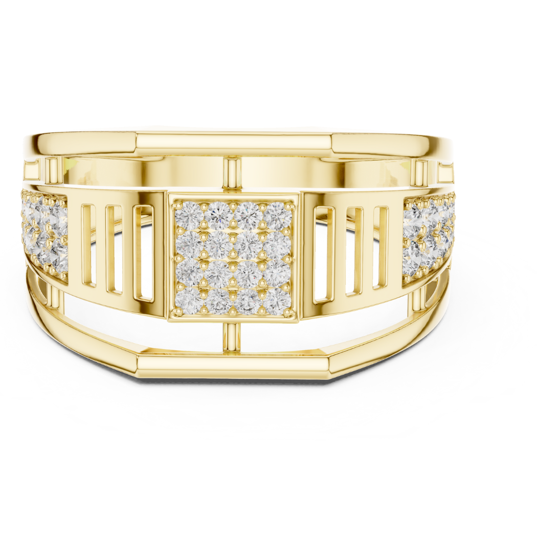 Architectural Grid Diamond Ring