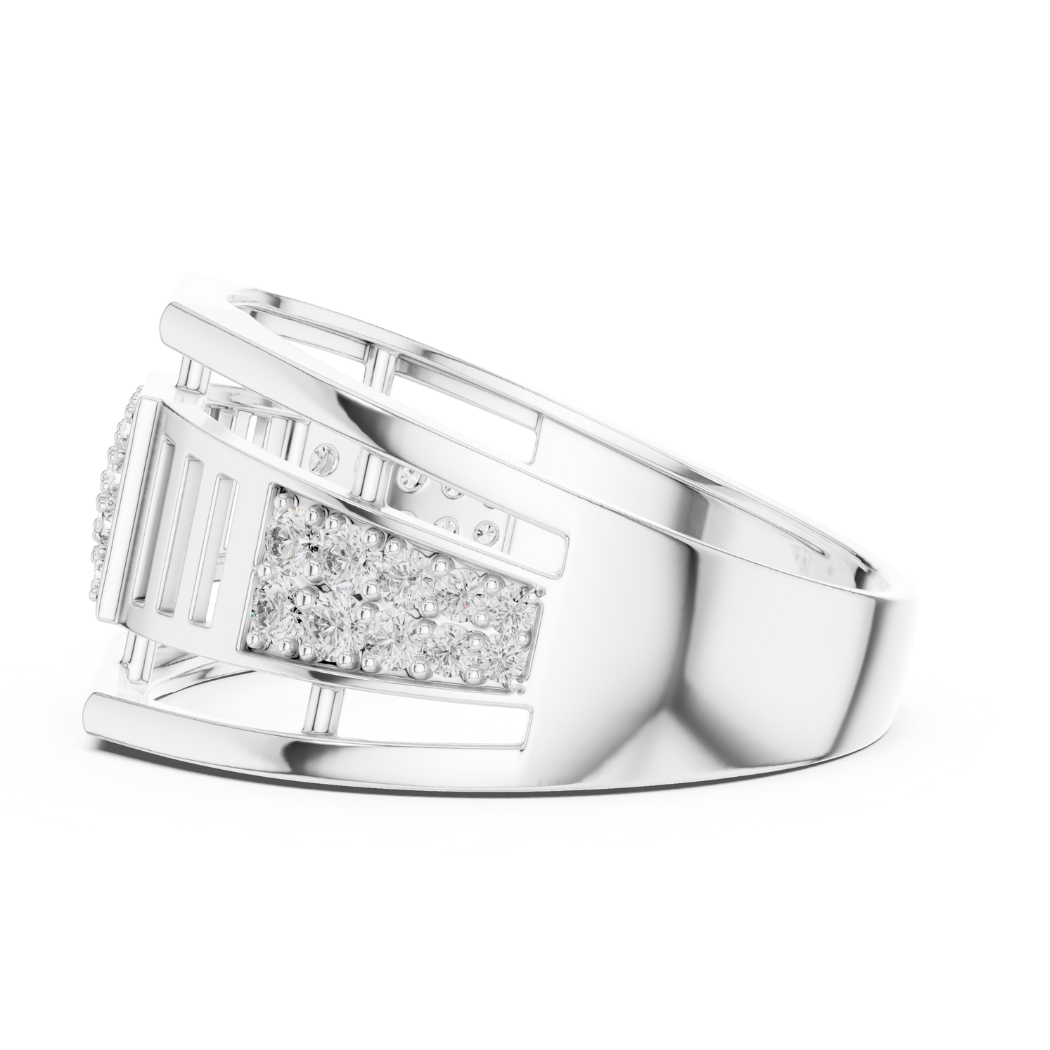 Architectural Grid Diamond Ring