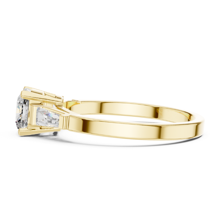 Tapered Baguette Side Stone Engagement Ring