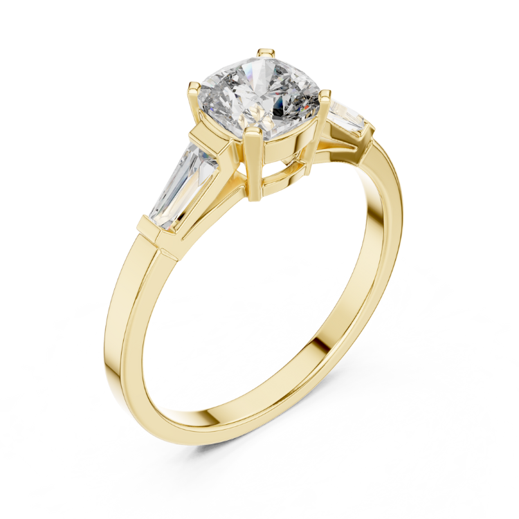 Tapered Baguette Diamond Engagement Ring