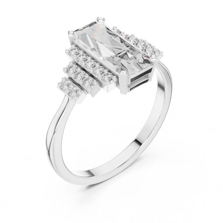 Art Deco Baguette Diamond Ring