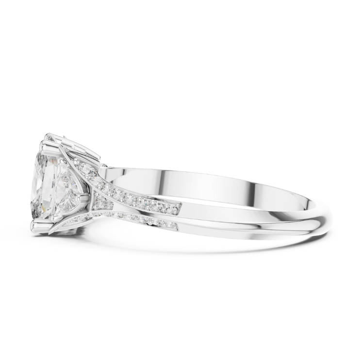 Three-Stone Oval Diamond Engagement Ring