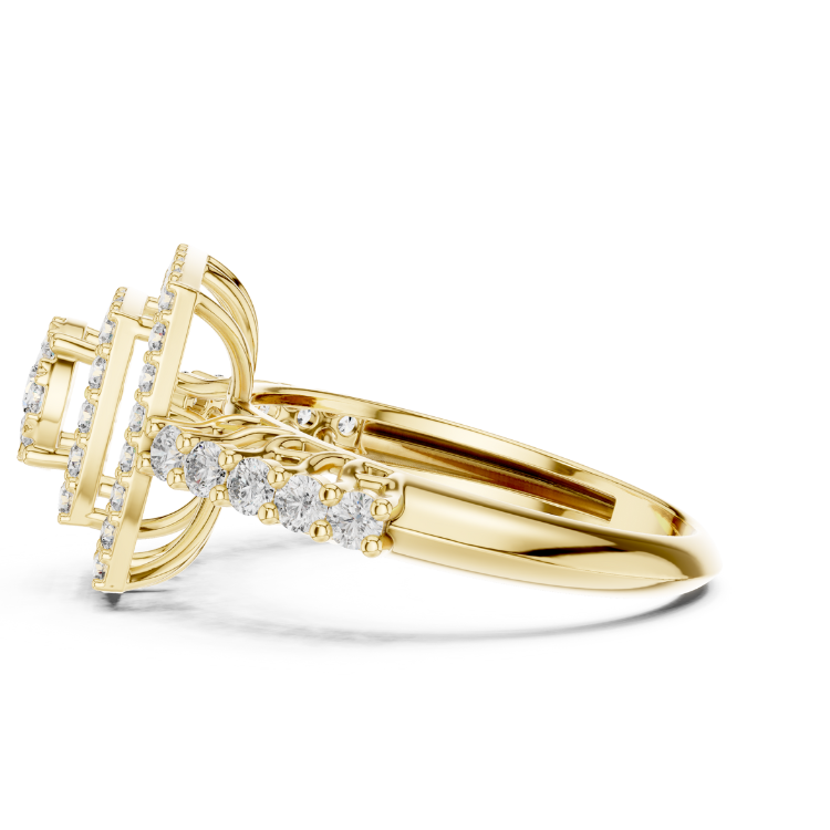 Regal Square Halo Diamond Ring