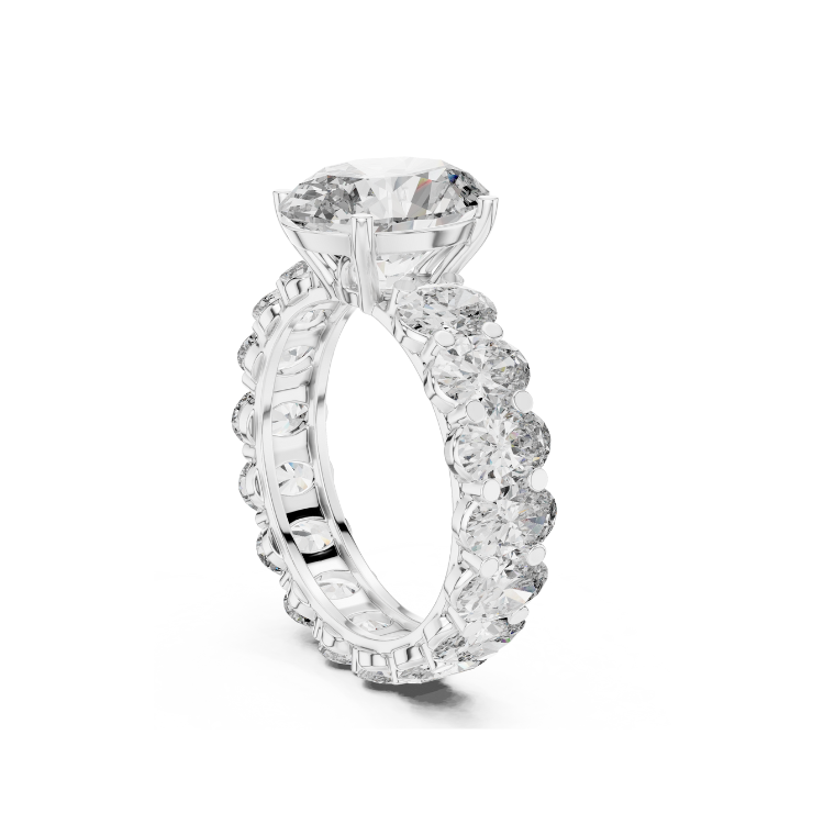 Radiant Oval Diamond Engagement & Eternity Ring