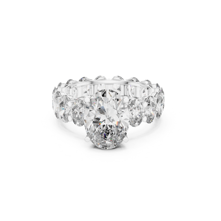 Radiant Oval Diamond Engagement & Eternity Ring