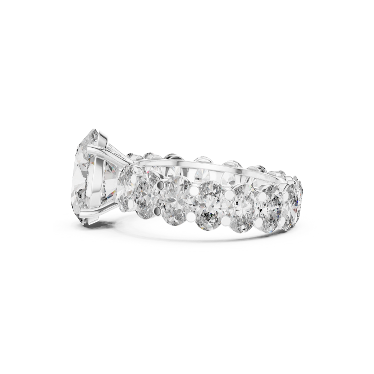 Radiant Oval Diamond Engagement & Eternity Ring