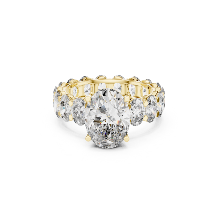 Radiant Oval Diamond Engagement & Eternity Ring