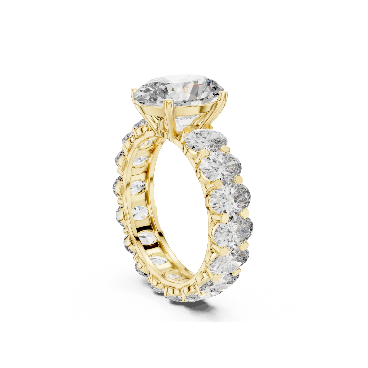 Radiant Oval Diamond Engagement & Eternity Ring