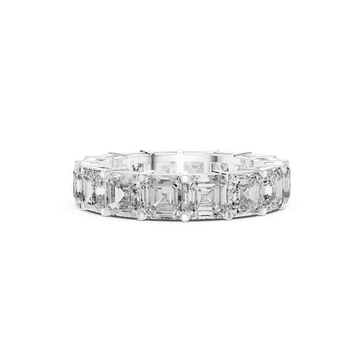 Royal Asscher-Cut Diamond Eternity Band