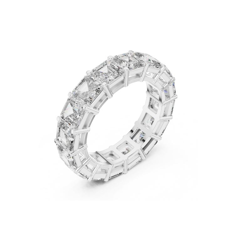 Royal Asscher-Cut Diamond Eternity Band
