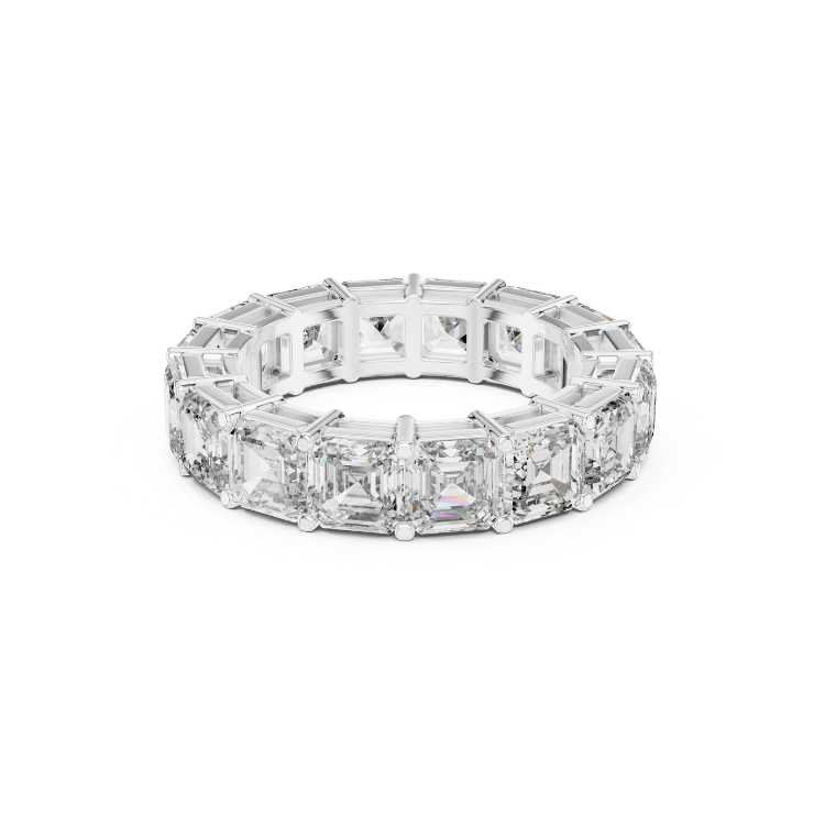 Royal Asscher-Cut Diamond Eternity Band