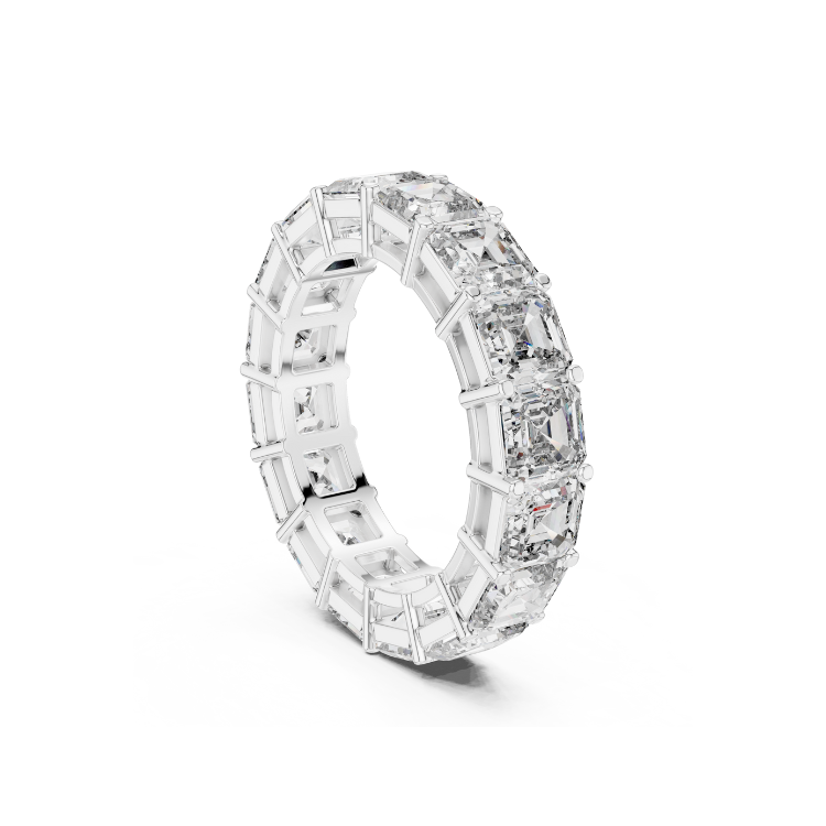 Royal Asscher-Cut Diamond Eternity Band