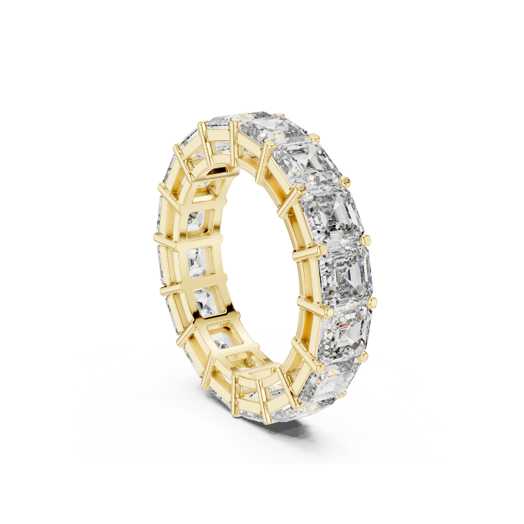 Royal Asscher-Cut Diamond Eternity Band
