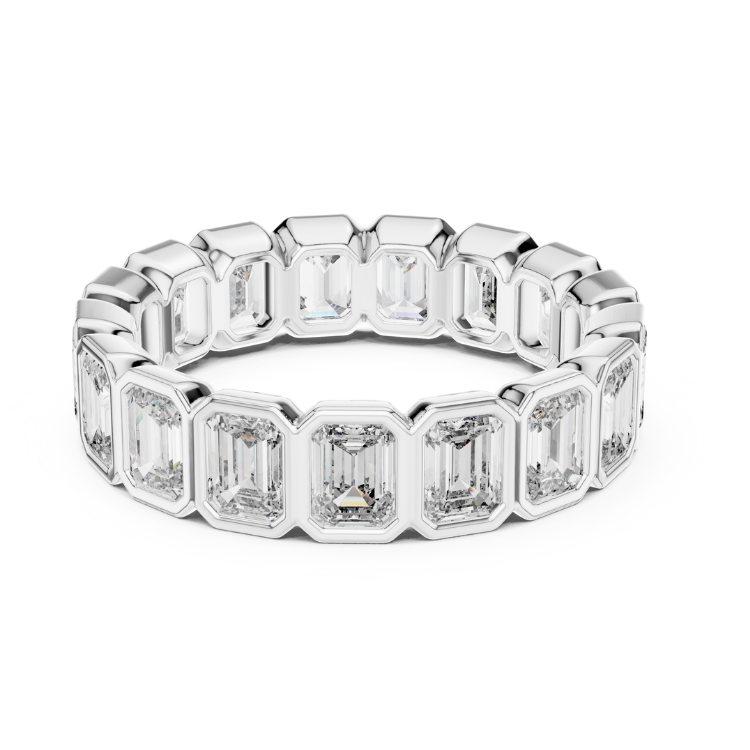 Regal Emerald-Cut Diamond Eternity Band