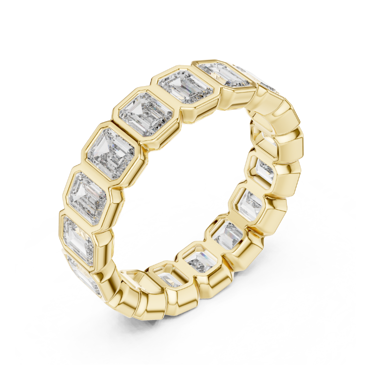 Regal Emerald-Cut Diamond Eternity Band
