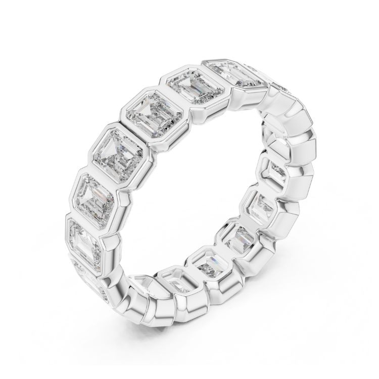 Regal Emerald-Cut Diamond Eternity Band