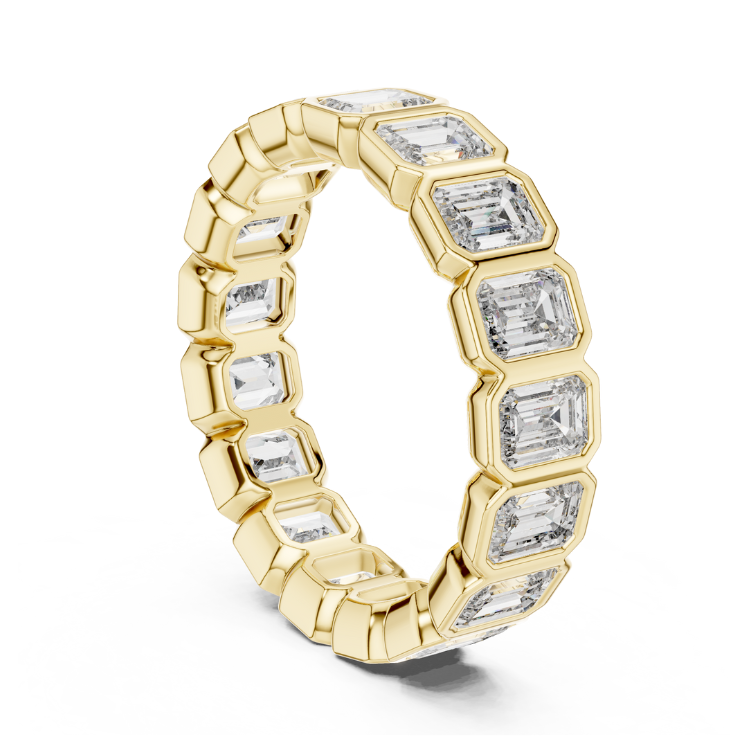 Regal Emerald-Cut Diamond Eternity Band