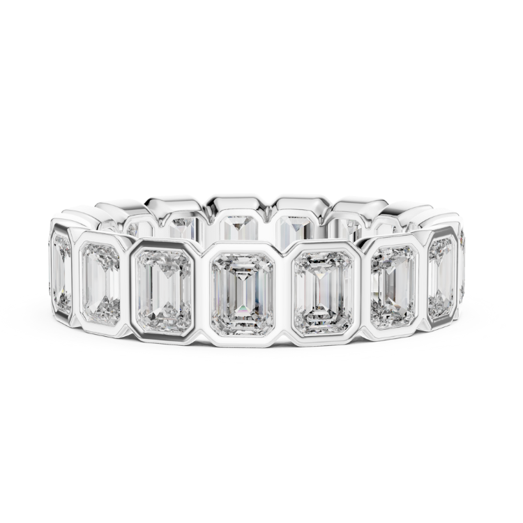 Regal Emerald-Cut Diamond Eternity Band