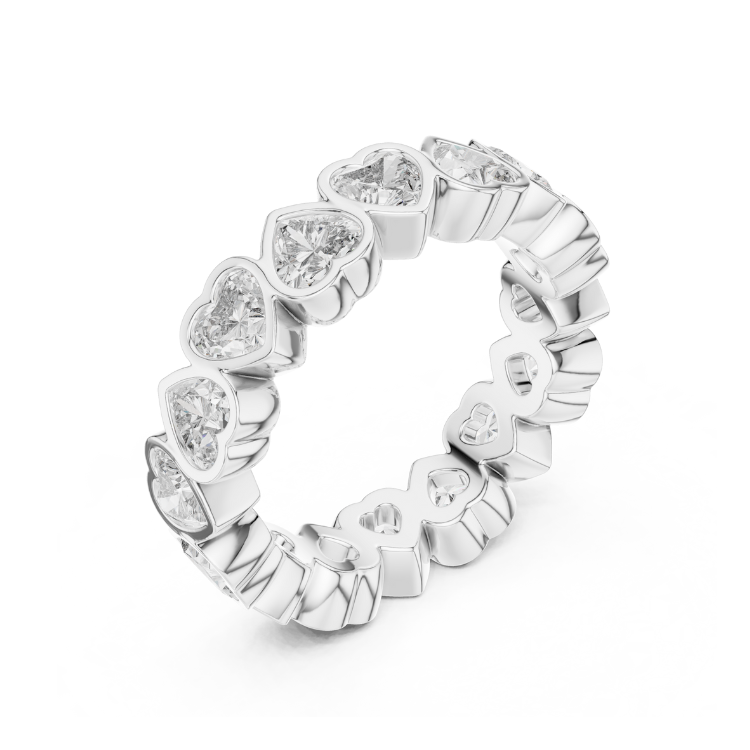 Heart-Cut Diamond Eternity Band