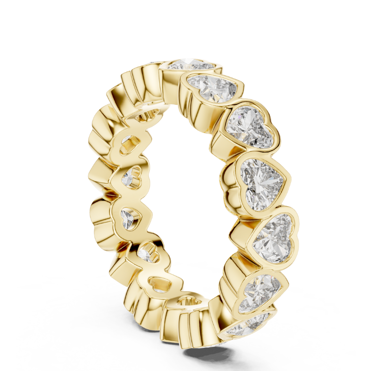 Heart-Cut Diamond Eternity Band