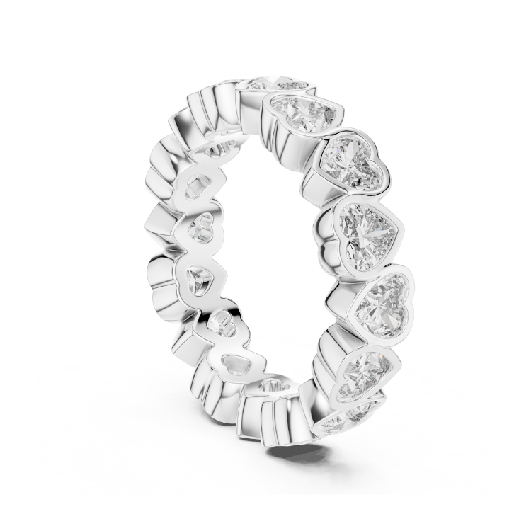 Heart-Cut Diamond Eternity Band