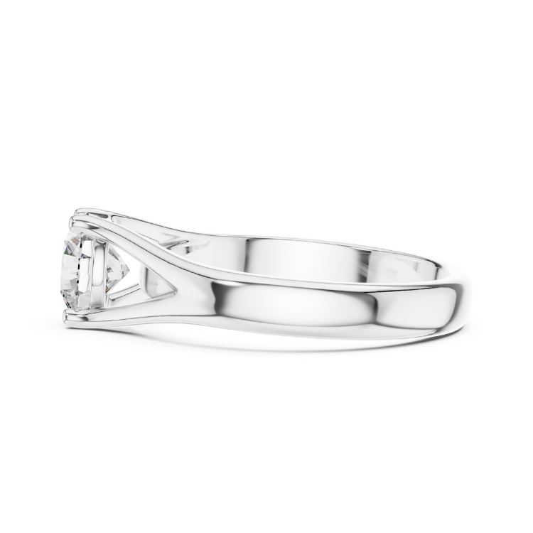 Classic Solitaire Round Diamond Split-Shank Ring